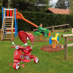 Tricycle poussoir enfants LT916 double frein et siège pivotant devant maman
