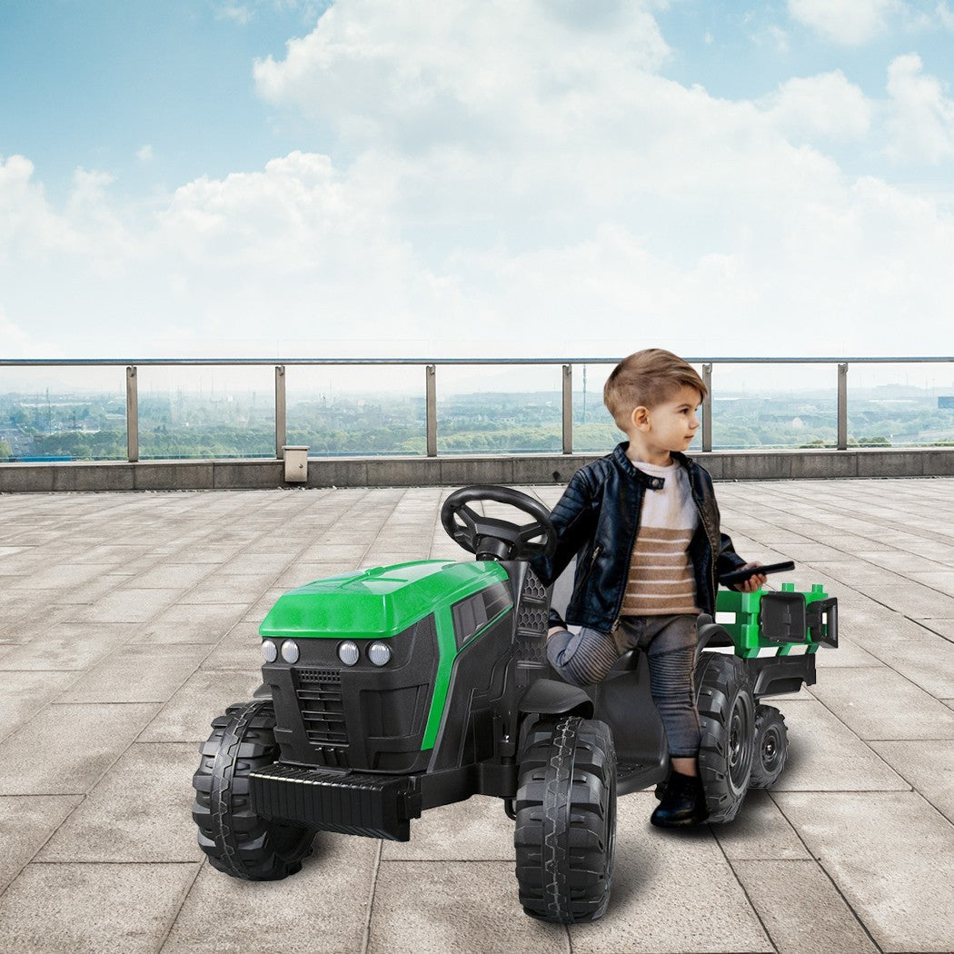 Tracteur électrique pour enfants 12V remorque BK0925 MP3 télécommande, lumières