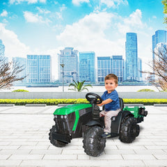Tracteur électrique pour enfants 12V remorque BK0925 MP3 télécommande, lumières