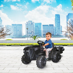 Tracteur électrique pour enfants 12V remorque BK0925 MP3 télécommande, lumières