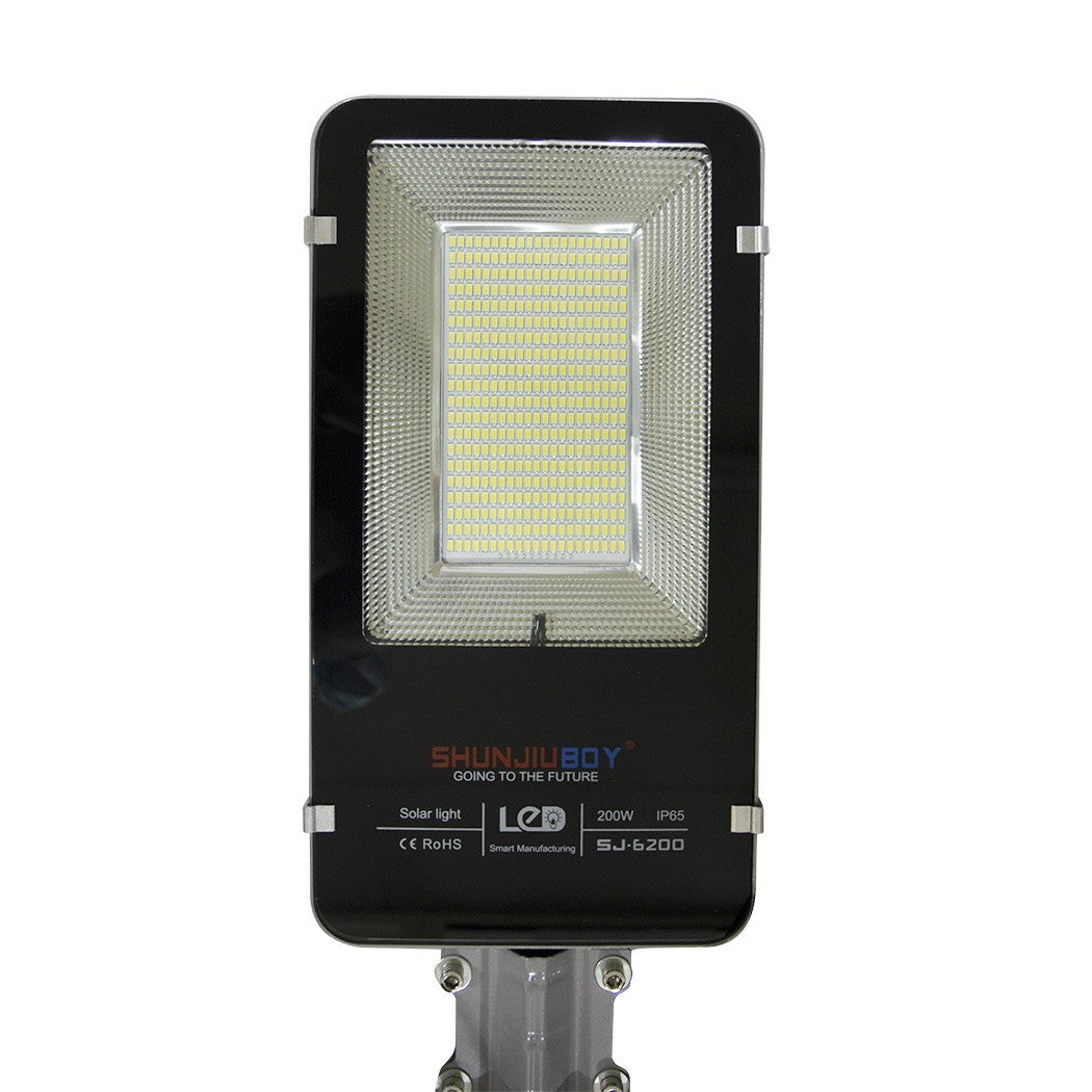 Lampadaire lumineux led route 200W support 062004 panneau solaire crépusculaire