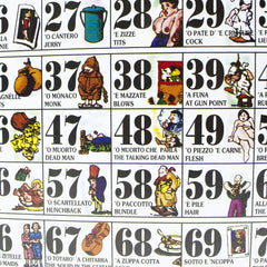 Tombola de la grimace napolitaine 423192 avec 90 numéros de bois et 48 dossiers