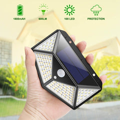 2 pièces Lampe solaire rechargeable 641006 capteur mouvement 100 angle LED 270