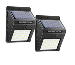 2 pièces Projecteur, recharge solaire et capteur de mouvement SMD 20 LED 1200mah
