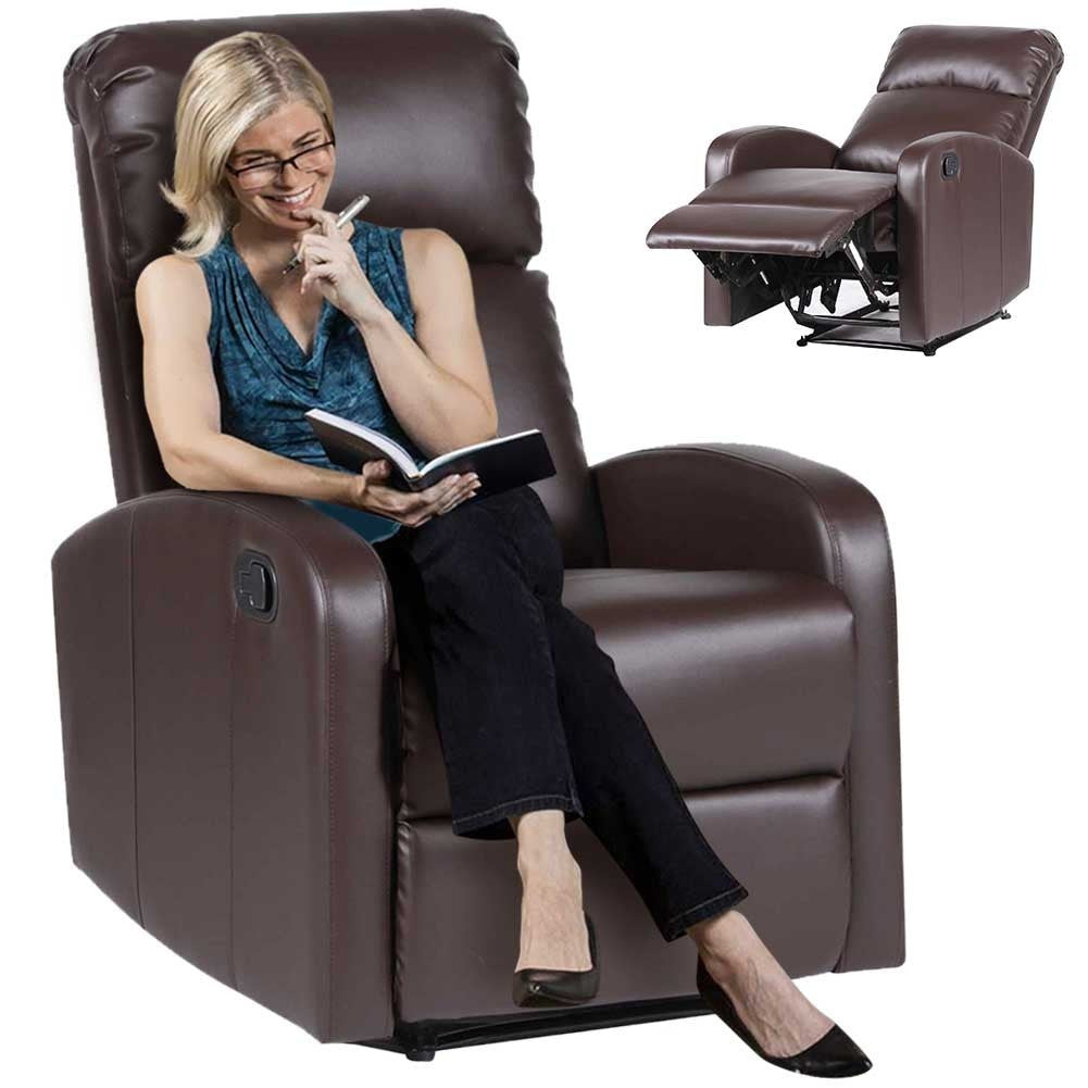 Fauteuil inclinable détente manuelle SAMOA WD repose-pieds amovible en faux cuir