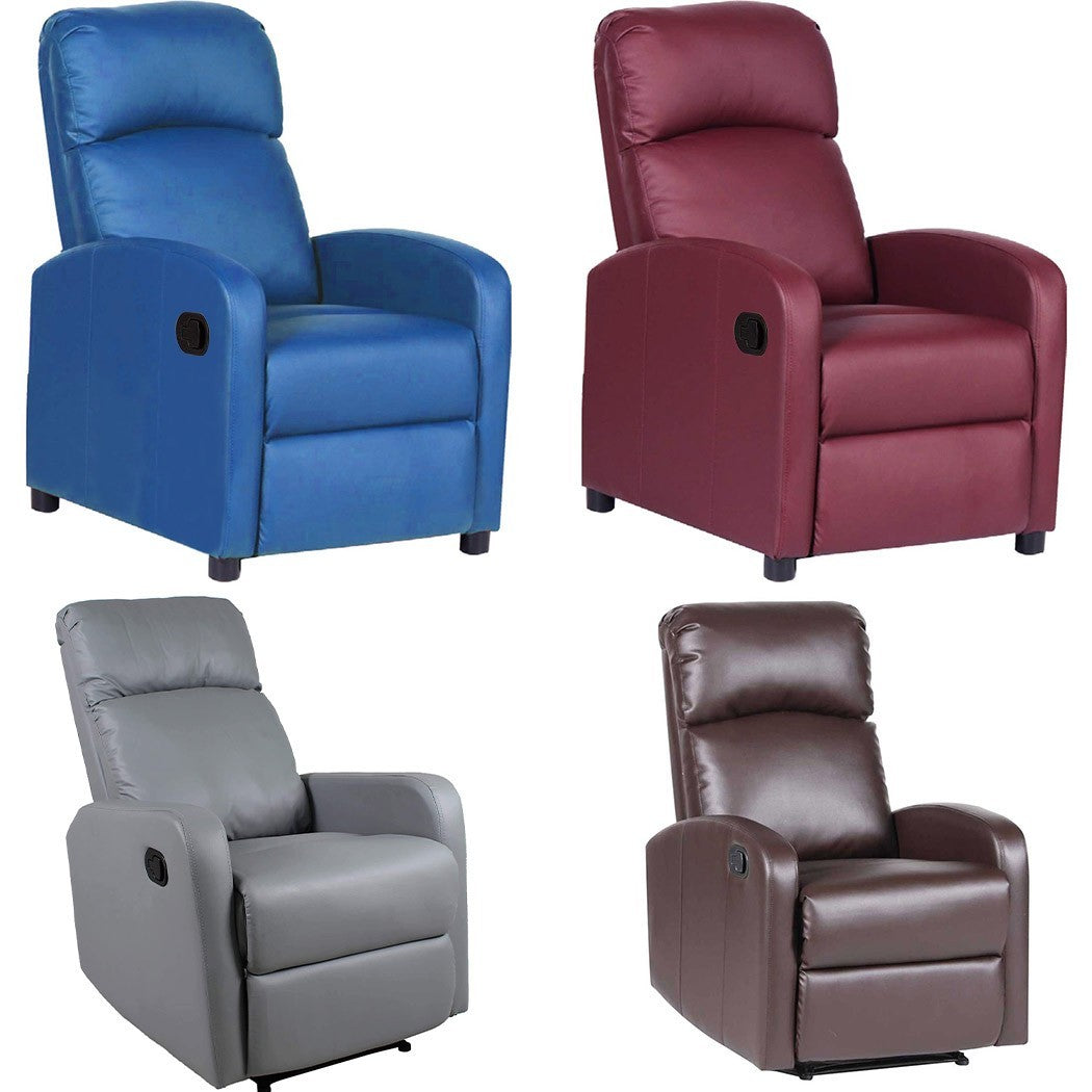 Fauteuil inclinable détente manuelle SAMOA WD repose-pieds amovible en faux cuir