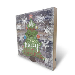Tableau de Noël ARBRE CLASSIC 782312 avec lumières 35x35x4cm décorations de Noël