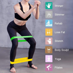 Set 5 pièces élastiques de couleur pour le fitness 187493 bandes de résistance