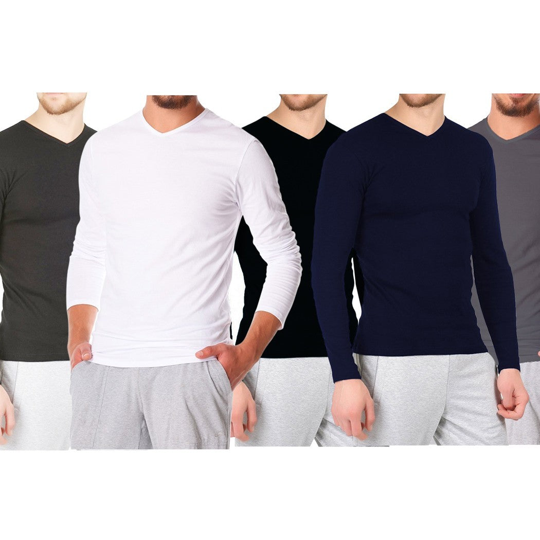 VKA27 Sous-pull modèle CARTER col en V pour homme effet thermique