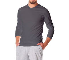 VKA27 Pack de 5 sous-pulls CARTER pour homme slim fit effet thermique col en V