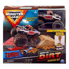 MONSTER JAM DIRT starter set Zombie / Eart Shaker 553688 set avec rampe et sable