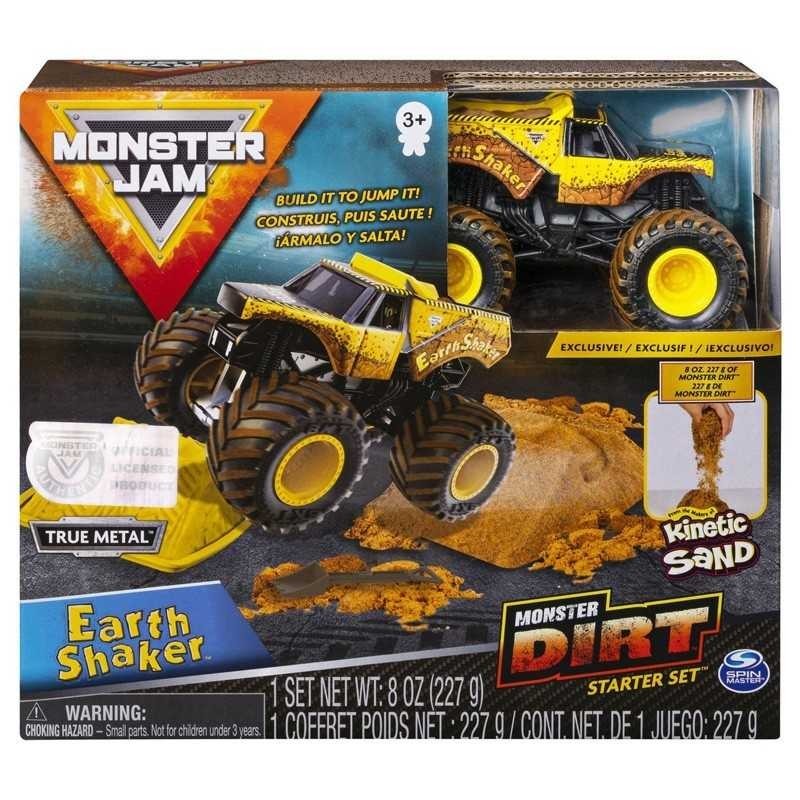 MONSTER JAM DIRT starter set Zombie / Eart Shaker 553688 set avec rampe et sable