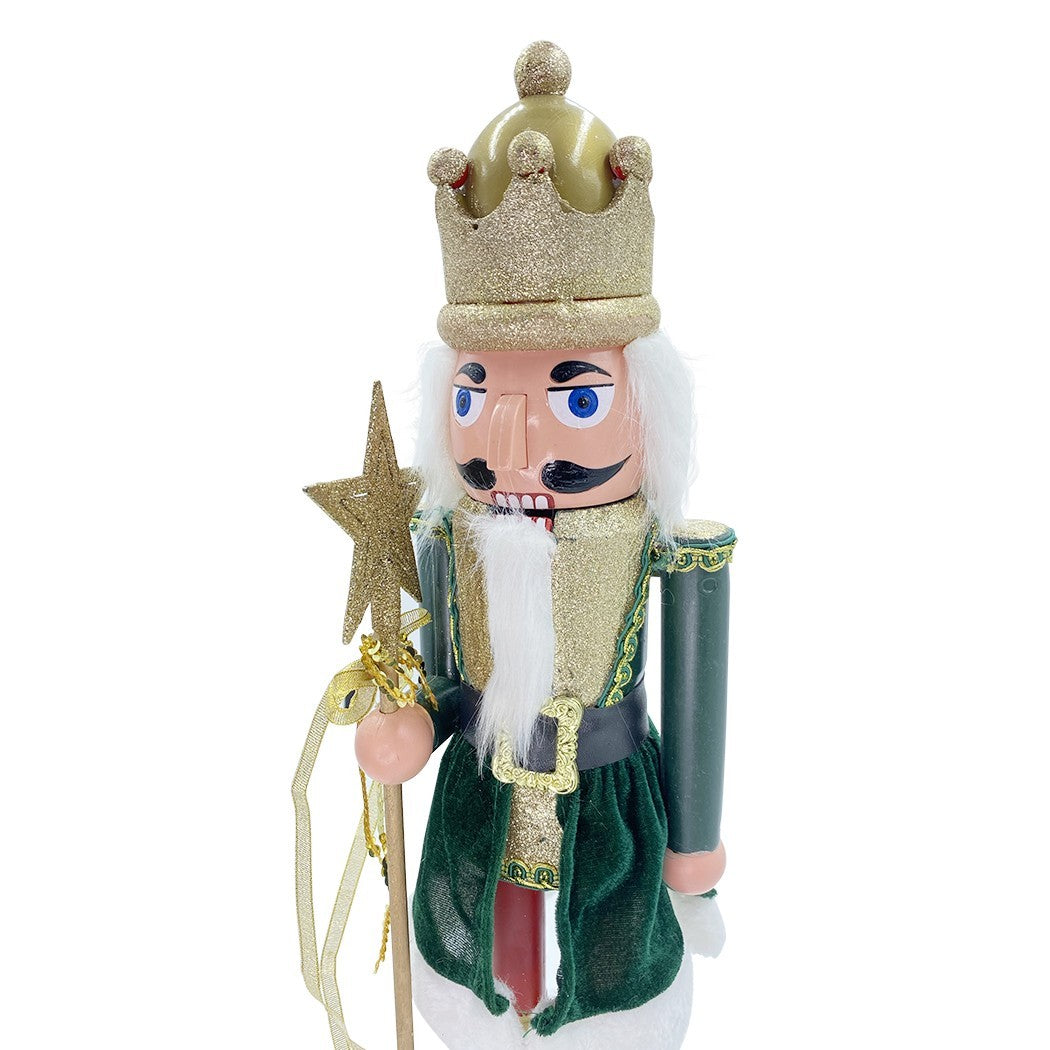Soldat casse-noix 60H cm 392002 VERT décoration Noël sceptre étoile