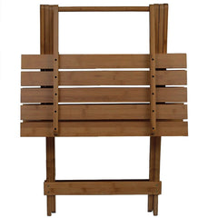 Table pliante 80 x 60 cm bois couleur noyer MAS116 pliable de jardin