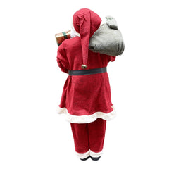 Père Noël géant 120cm 144114 sac de décoration de Noël avec sons et des lumières