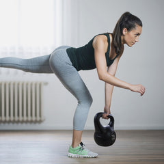 Kettlebell Fitness De 16kg En Pvc Avec Sable Et Poignée Anti-frottement
