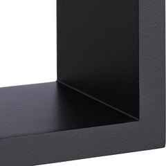 Set de 3 étagères cube et rectangle en bois NOIR 547144 accessoires de montage