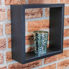 Set de 3 étagères cube et rectangle en bois NOIR 547144 accessoires de montage