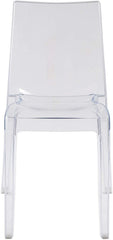Set 4 pièces Chaise CRYSTAL LIGHT Design Transparent, Polycarbonate 42x38xH83 cm
