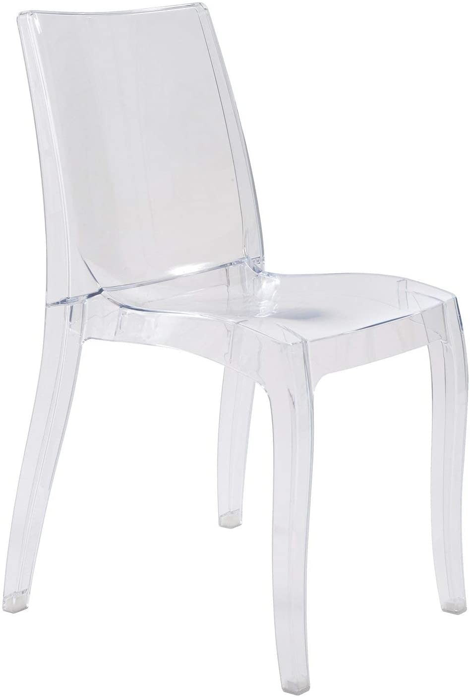 Set 4 pièces Chaise CRYSTAL LIGHT Design Transparent, Polycarbonate 42x38xH83 cm