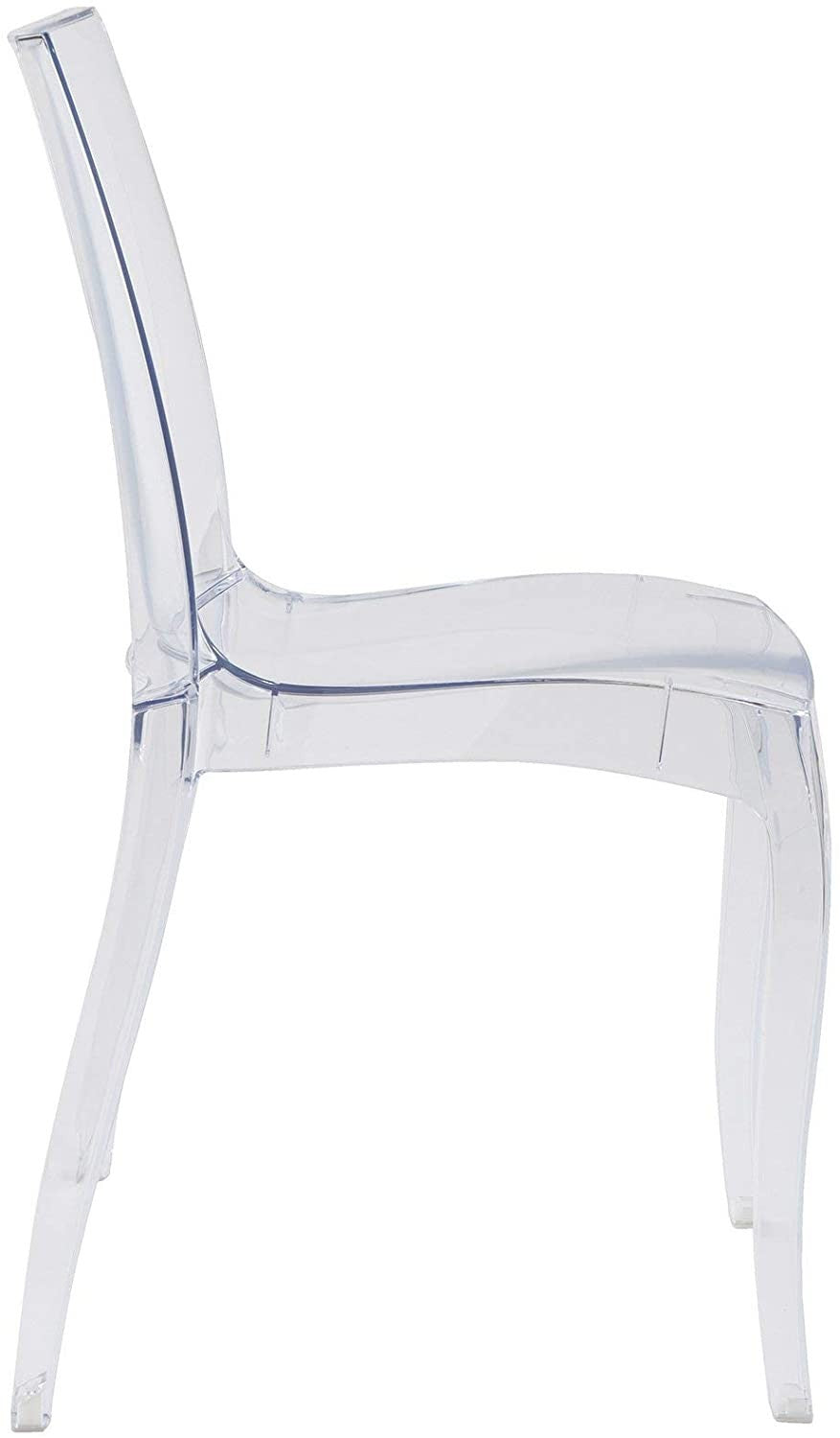 Set 4 pièces Chaise CRYSTAL LIGHT Design Transparent, Polycarbonate 42x38xH83 cm