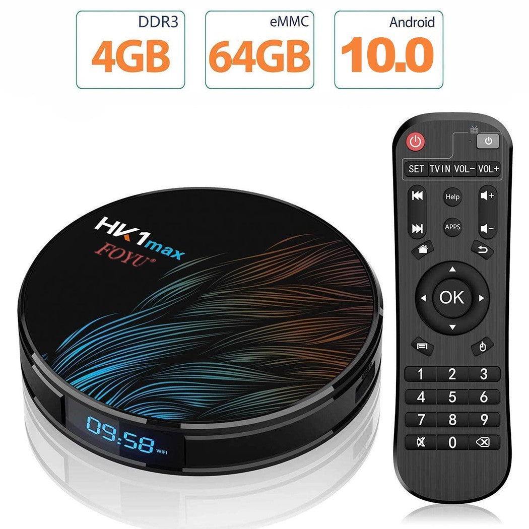 Smart TV box android 10.0 art. 692111 4G Ram+64G Rom Dual band Wifi 2.4G+5.8G