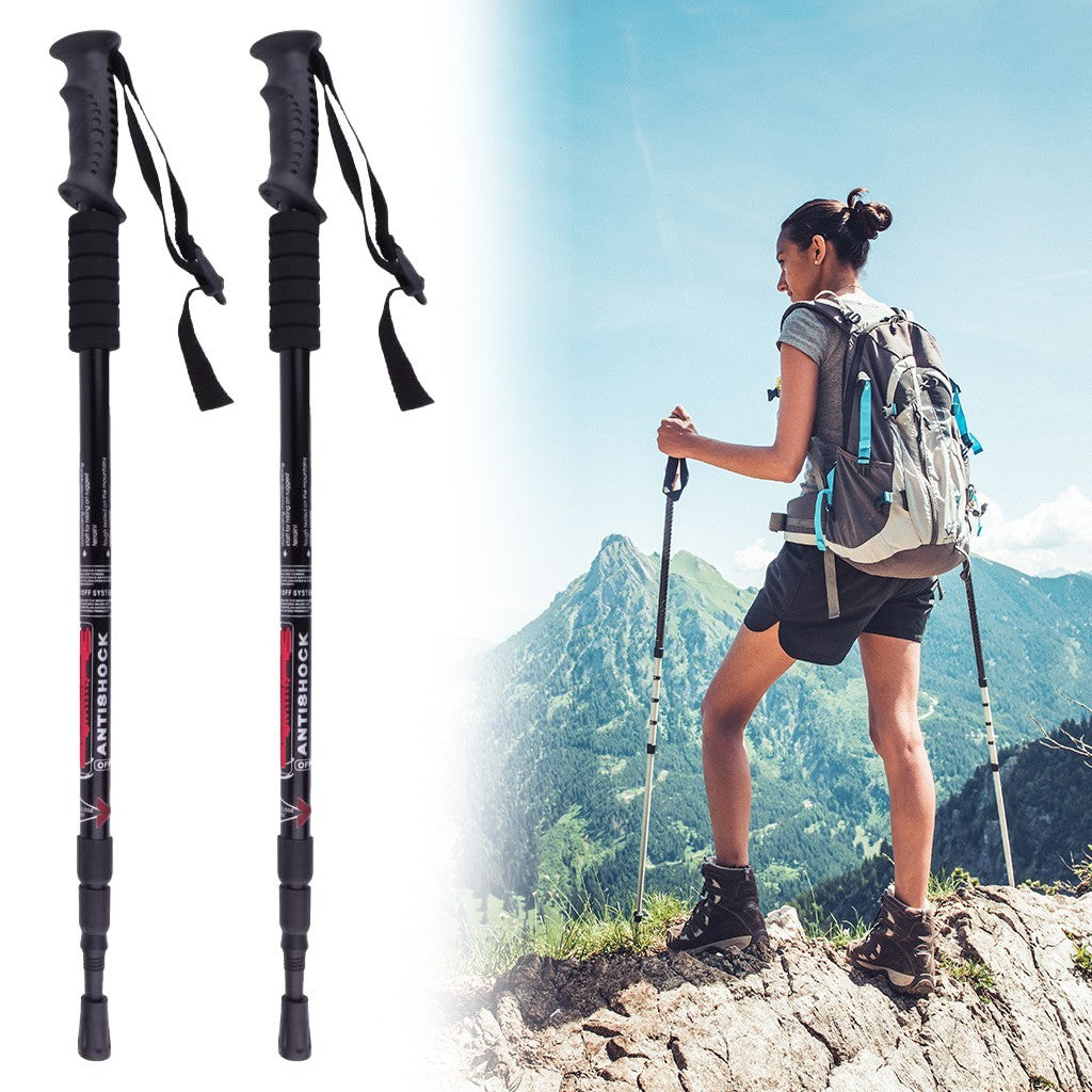 Bâtons de Trekking réglables de 65 à 135 cm 187516 avec poignée antidérapante