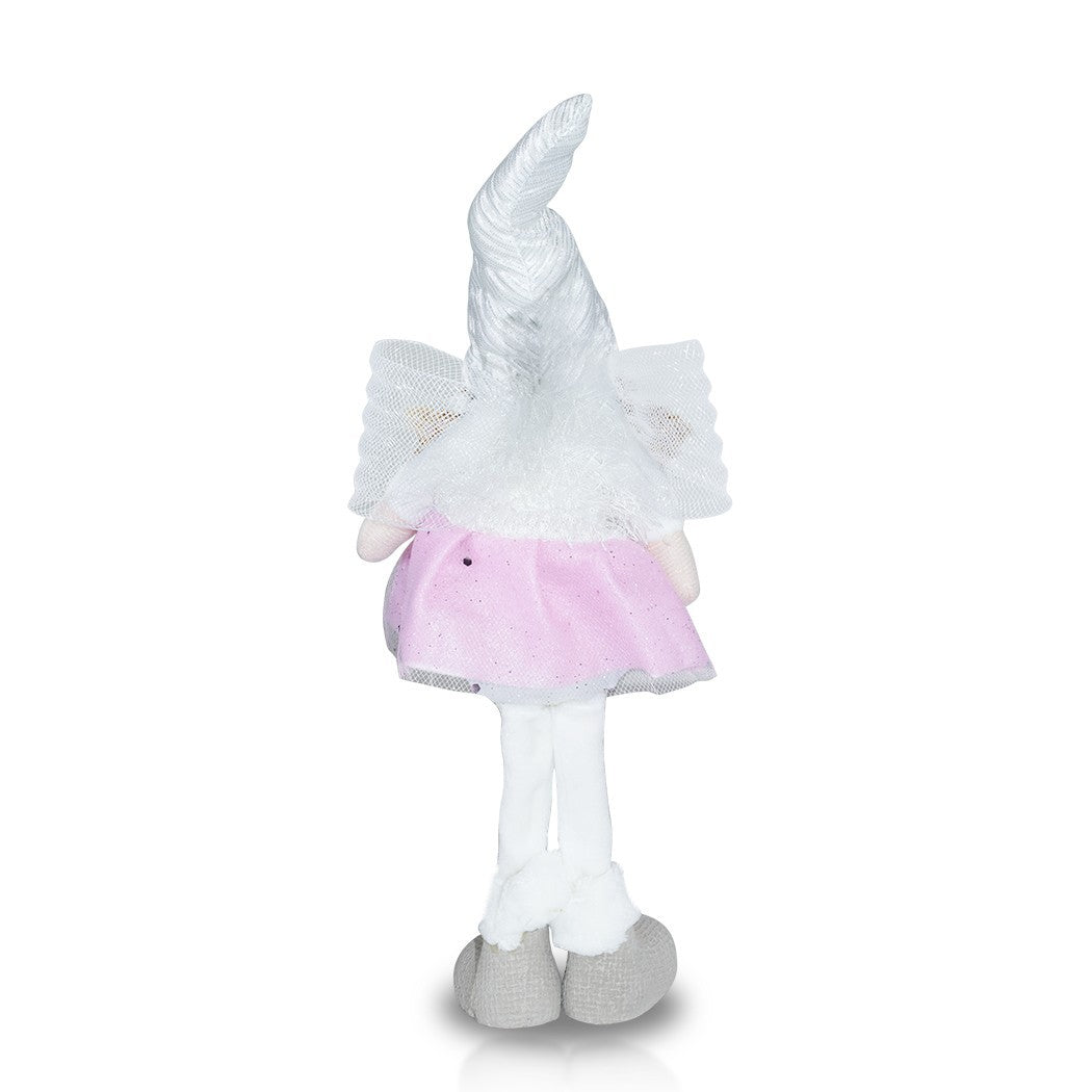 Fée décorative, tissu couleur blanche et rose art. 234046 haute 30 cm de Pâques