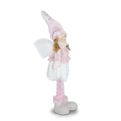 Fée décorative, tissu couleur blanche et rose art. 234046 haute 30 cm de Pâques