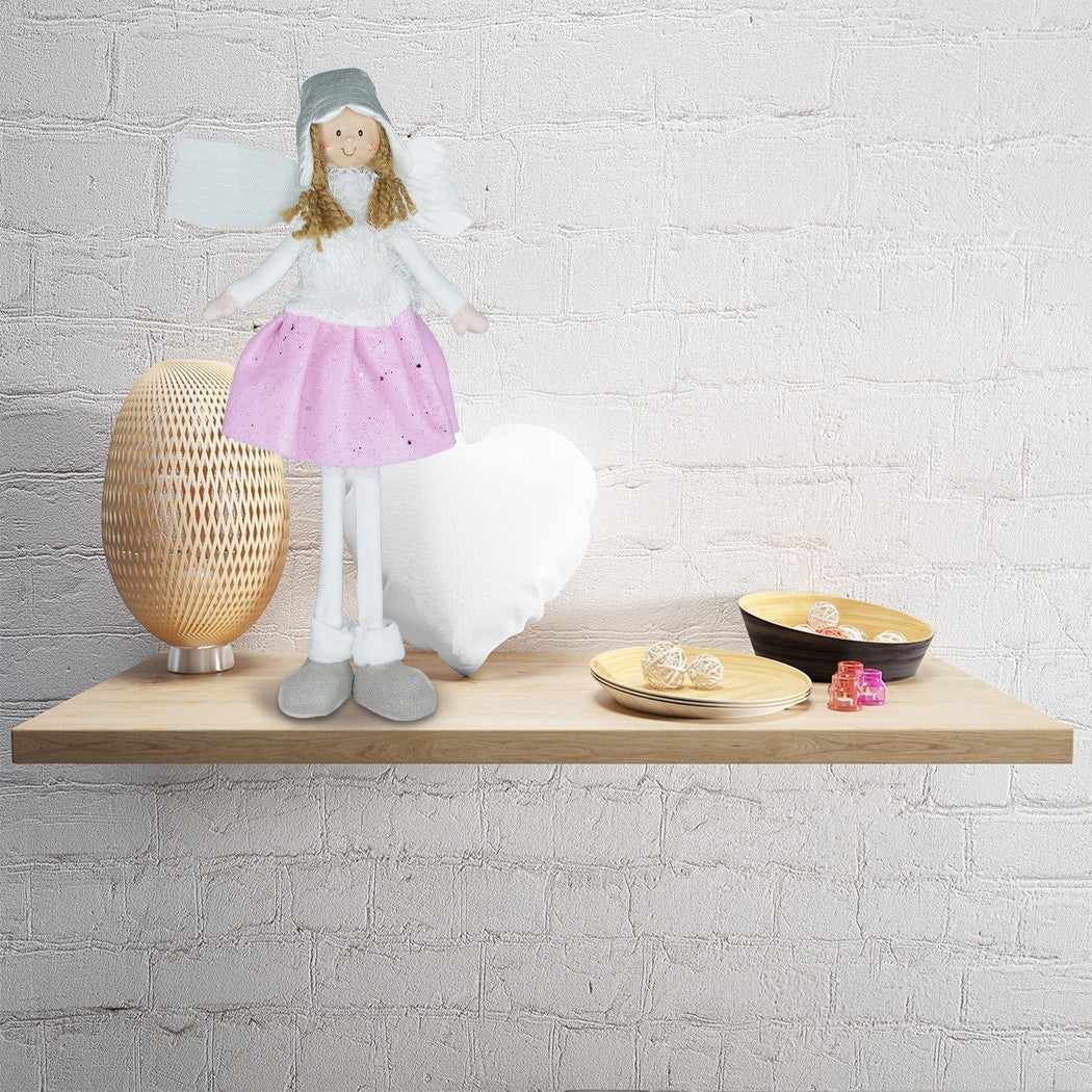 Fée décorative tissu de couleur blanche et rose art. 234045 haute 50cm de Pâques
