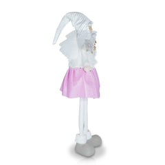 Fée décorative tissu de couleur blanche et rose art. 234045 haute 50cm de Pâques
