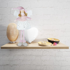 Fée décorative tissu de couleur blanche et rose art. 234045 haute 50cm de Pâques
