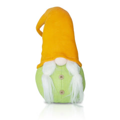 Gnome Avec Chapeau 234044 vert et orange de 46 Cm en tissu avec barbe de Pâques