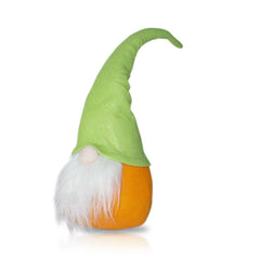 Gnome Avec Chapeau 234044 vert et orange de 46 Cm en tissu avec barbe de Pâques