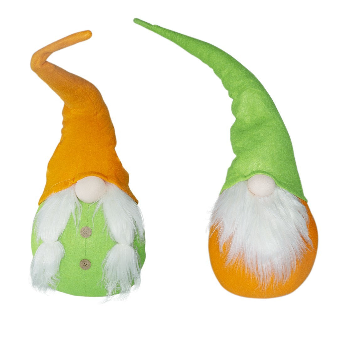 Gnome Avec Chapeau 234043 vert et orange 74 Cm en tissu avec barbe de Pâques
