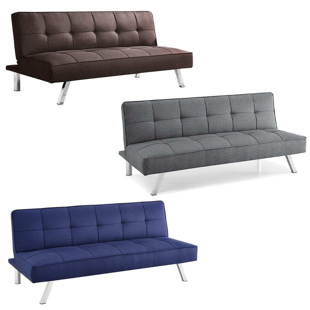 Canapé-lit Gardenia Riga 3 places dossier inclinable clic clac 185x33xH73 cm