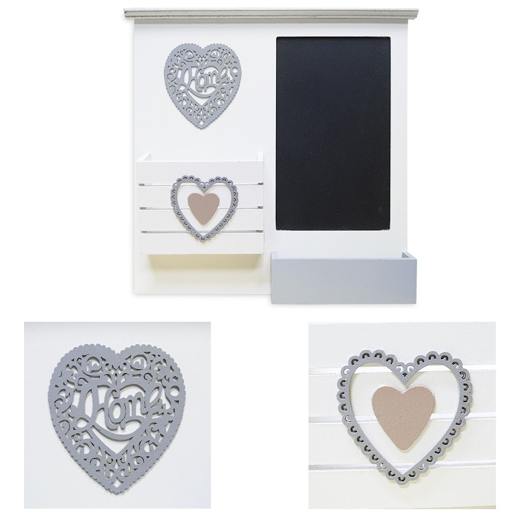 Organisateur mural porte-lettres en bois art. 444115 avec tableau blanc