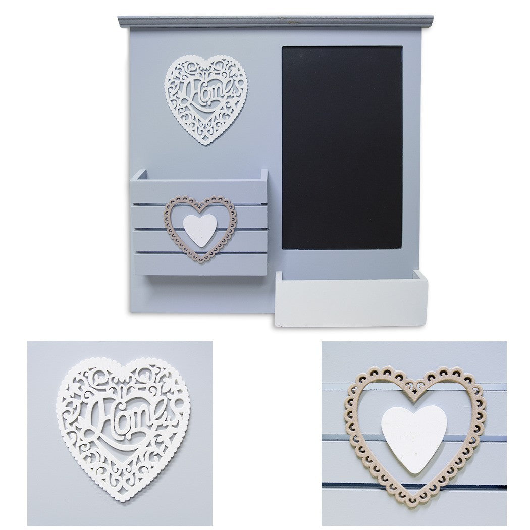 Organisateur mural porte-lettres en bois art. 444115 avec tableau blanc