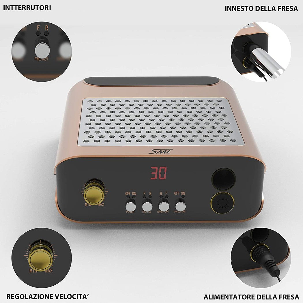 Fraise professionnelle, ventilateur et aspirateur 30000rpm 083020 NAIL SANDER M2