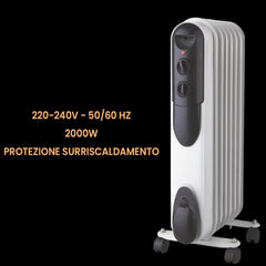 Radiateur MASTER à huile 9 éléments 2000W Art. 522052 taille 41x29xH64,8 cm
