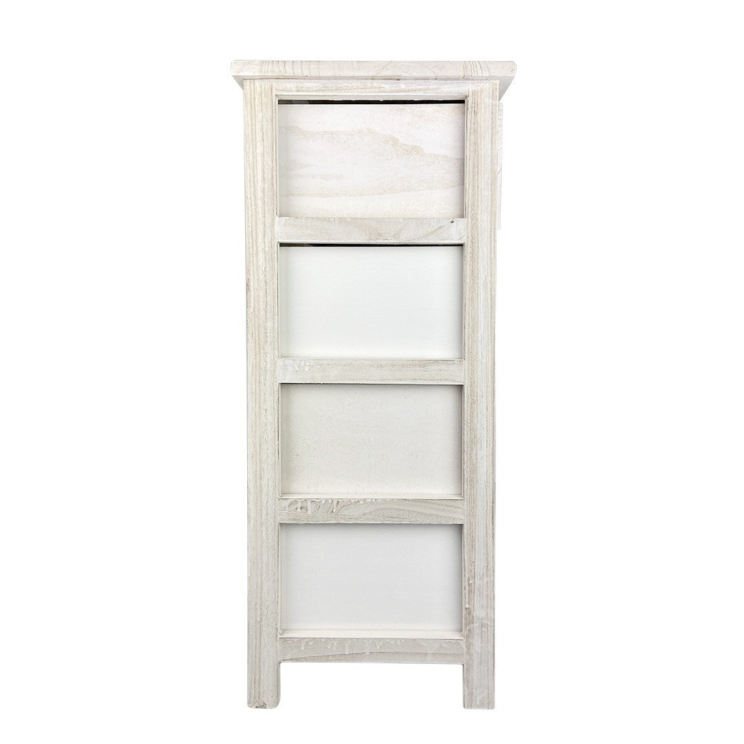 Armoire en bois avec motif coeur art. 398006 avec 4 tiroirs 40x29xH73 cm