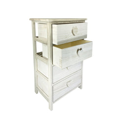 Armoire en bois avec pommeau en forme de coeur 4 tiroirs 40x29xH73 cm Art.398009