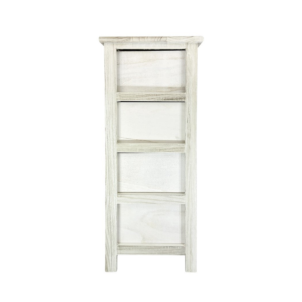 Armoire en bois avec pommeau en forme de coeur 4 tiroirs 40x29xH73 cm Art.398009