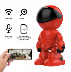 Robot caméscope wifi 2MP 490248 HD 1280x1080 et contrôle à distance, suivi