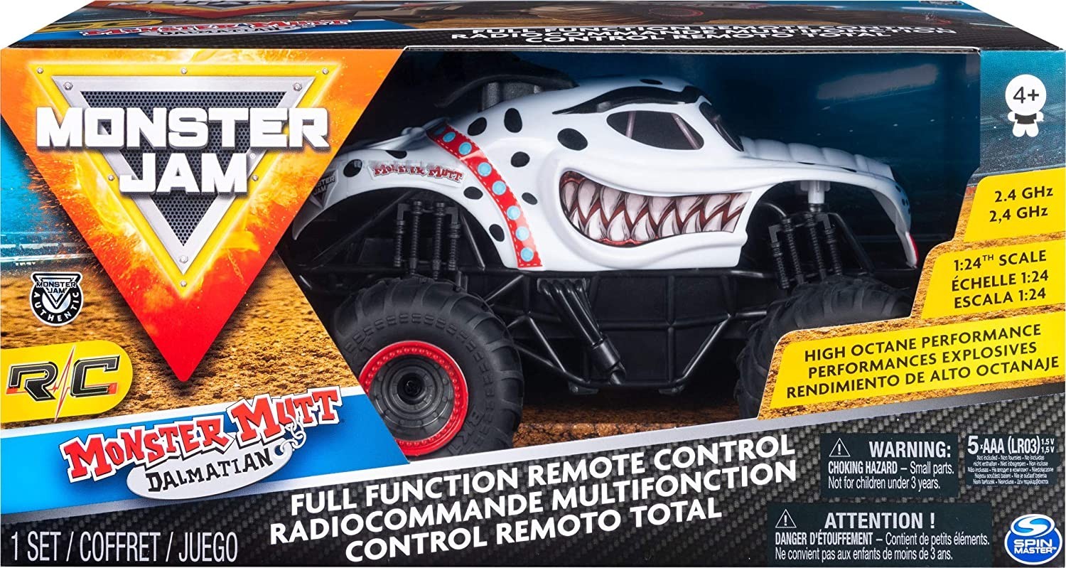 Monster Jam Dalmatian véhicule télécommandé 548226 à l’échelle 1:24 2.4 Ghz