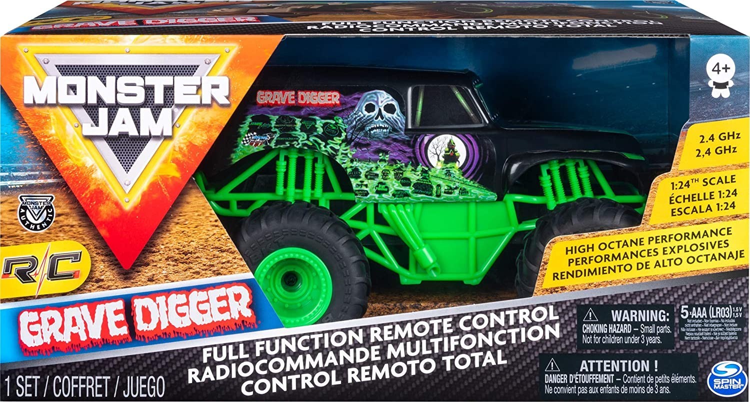 MONSTER JAM Grave Digger Radiocomandé Réaliste 548264 sur Échelle 1:24 2.4 Ghz