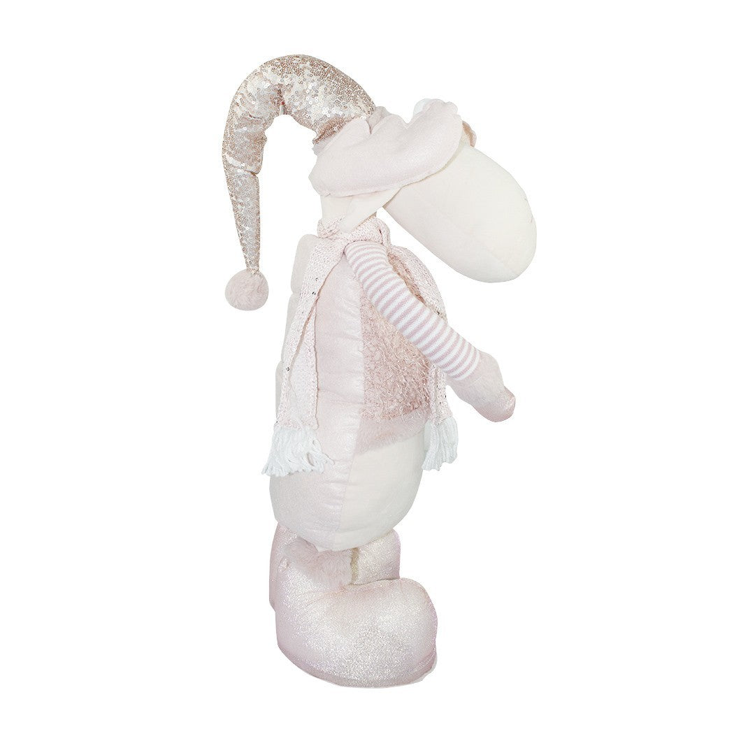 Renne ROSE de Noël 383027 hauteur réglable de 54 cm à 105 cm en polyester