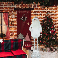 Père Noël BLANC 383029 hauteur réglable de 54 cm jusqu’à 105 en polyester