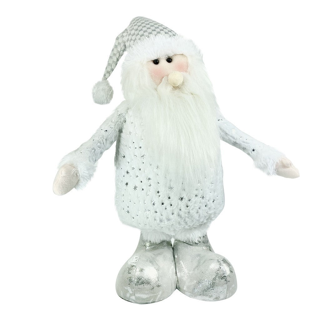 Père Noël BLANC 383029 hauteur réglable de 54 cm jusqu’à 105 en polyester