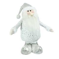 Père Noël BLANC 383029 hauteur réglable de 54 cm jusqu’à 105 en polyester